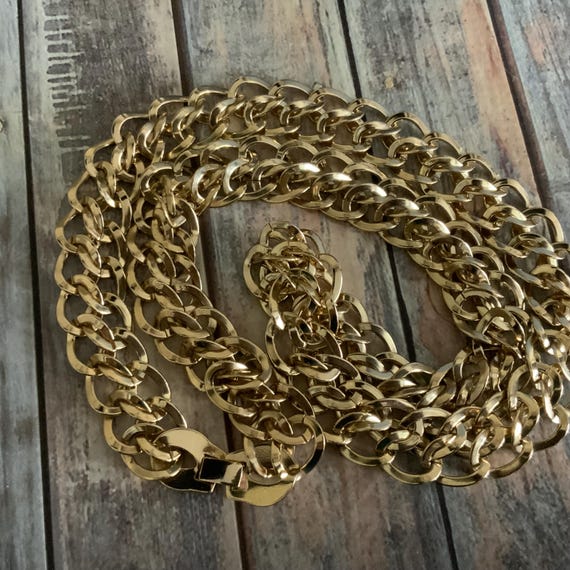 Long chainmail style interlocking curb chain chun… - image 1