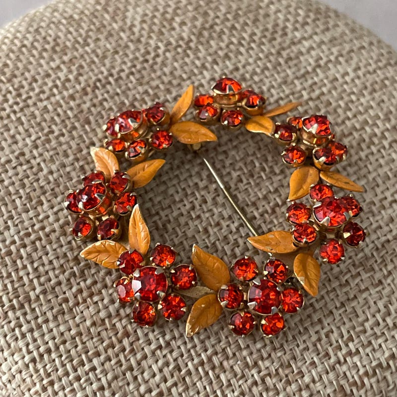 Vintage Brooch Flowers Fall - Etsy