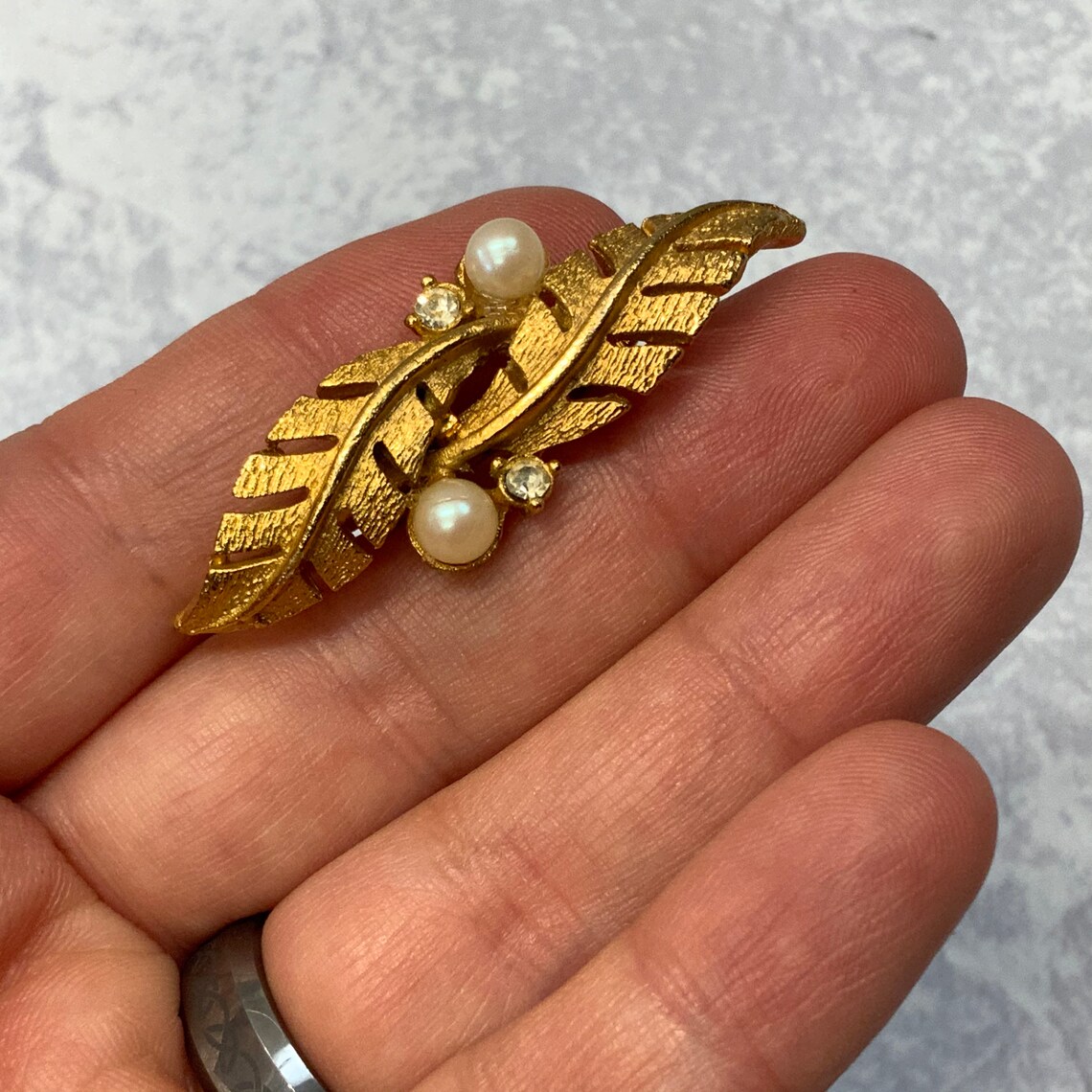 Faux pearl bead enhancer clip in gold tone metal Etsy