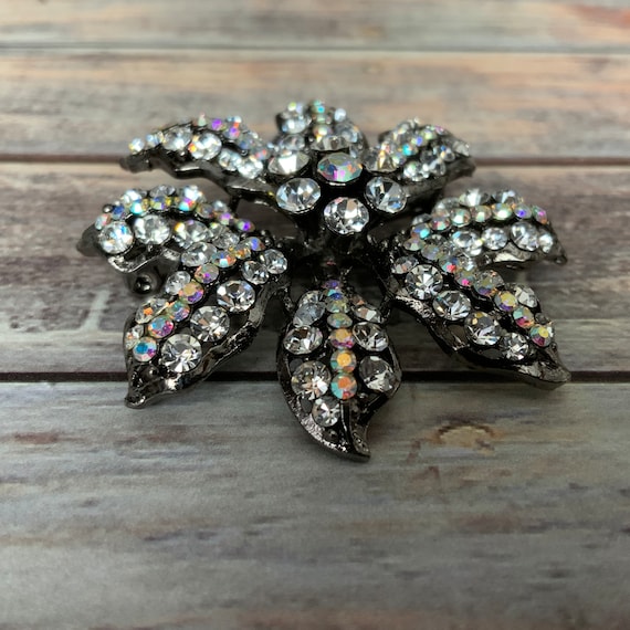 Vintage AB Rhinestone Brooch - VT Vintage AB Rhinestone Brooch - VT