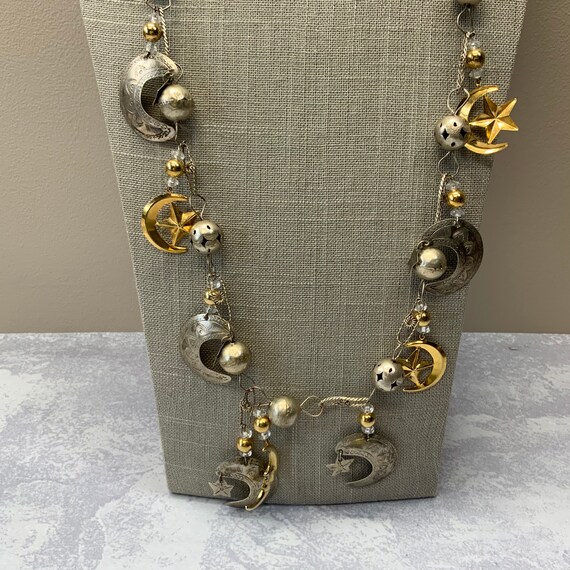 Vintage Star Pendant Far Fetched Mixed Metal Elements Jewelry Collection 1990s Vintage Jewelry