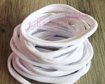 White Nylon Headband- Wholesale Nylon Headband - Nylon Headbands - White Nylon Headbands - Wholesale Nylon Headbands - Bulk Nylon Headbands