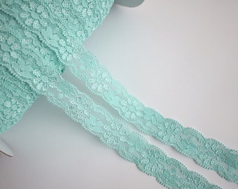 1" elastisch kant - aqua-elastisch kant - kantlint - elastisch op maat gesneden - kant voor hoofdbanden - groothandel stretchkant - rekbaar aquakant