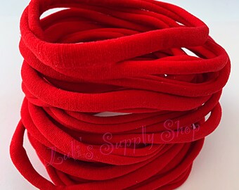 Red Nylon Headband- Wholesale Nylon Headband - Nylon Headbands - Red Nylon Headbands - Wholesale Nylon Headbands - Bulk Black Headbands