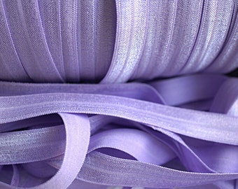 Lavender FOE - 1 Yard 5/8 Fold Over Elastic - Foldover Elastic - Solid FOE- Elastic by the yard - Wholesale elastic - Bulk elastic ribbon