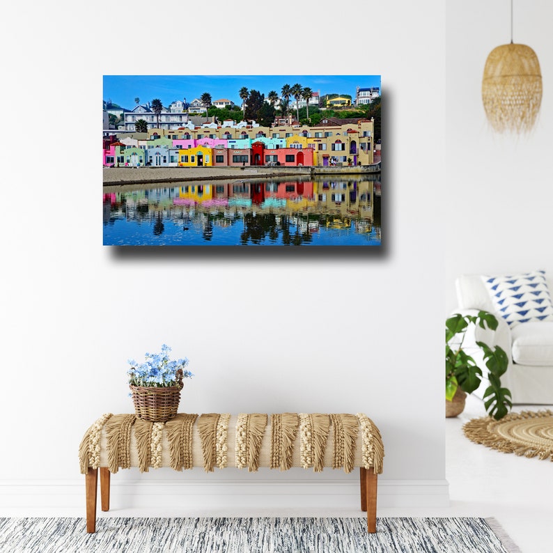 Capitola Beach Photo Print, Colorful Venetian Hotel in Capitola, CA, Colorful Hotel near Santa Cruz, Large Wall Art, Choose your print size image 3