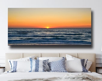 Oregon Coast Infinity Sunset Photo Print, Ocean Horizon, Sunset Photography, Wall Art, Infinity Ocean Choose your size Gallery Quality Print