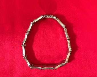 925 Sterling Silver Link Bracelet, Minimalist Design, Italy