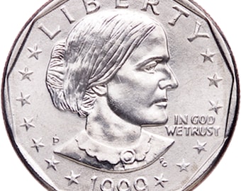 Susan B. Anthony "Silver" Dollar 1999 P. MS60 uncirculated. Perfect addition to a collection. I found it at an estate sale of a bank teller