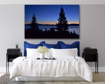 Lake Tahoe Sunrise Photo Print: Sierras Cabin Decor