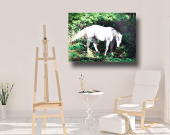 Unicorn in the Fairy Forest Photo Print, A Real Unicorn Wall Art, Magical Forest Child's Room Decor, Photo Art Print, Choose your print size