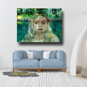 Forest Fairy Photo Art Print, Beautiful Sprite Fairy Hides in a Magical Forest, Abstract Fairy Art, Dreamy Art Gallery Quality Photo Print image 4