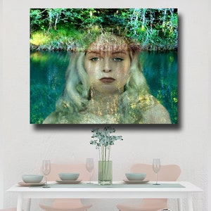 Forest Fairy Photo Art Print, Beautiful Sprite Fairy Hides in a Magical Forest, Abstract Fairy Art, Dreamy Art Gallery Quality Photo Print image 5