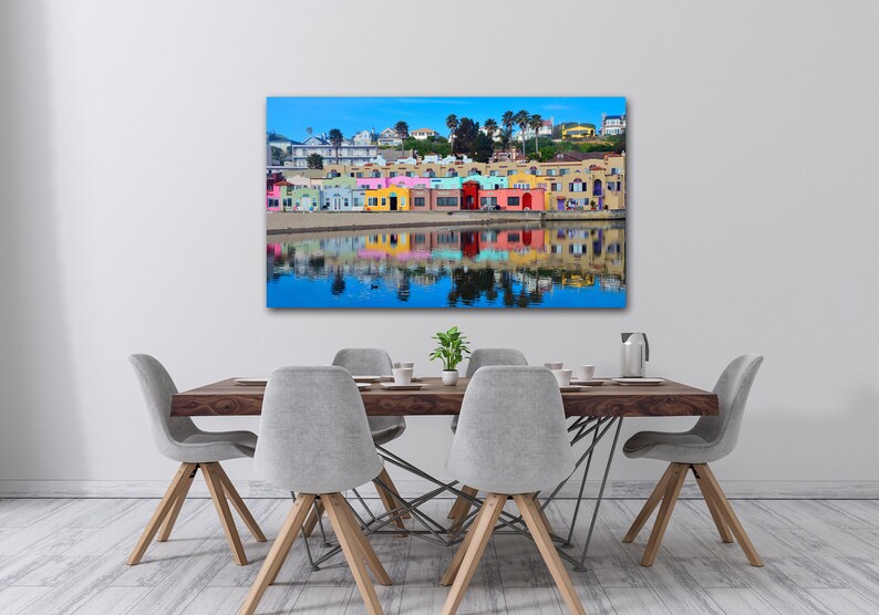 Capitola Beach Photo Art Print, Famous Colorful Hotel in