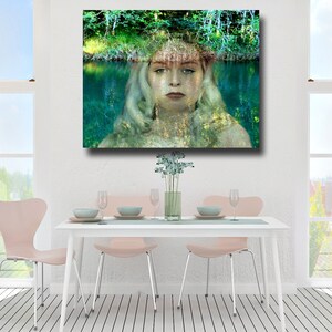 Forest Fairy Photo Art Print, Beautiful Sprite Fairy Hides in a Magical Forest, Abstract Fairy Art, Dreamy Art Gallery Quality Photo Print image 2