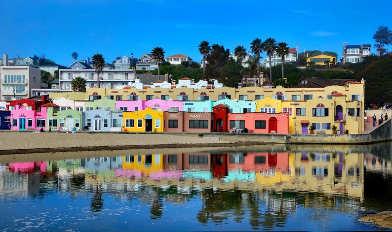 Capitola Beach Photo Print, Colorful Venetian Hotel in Capitola, CA, Colorful Hotel near Santa Cruz, Large Wall Art, Choose your print size image 2