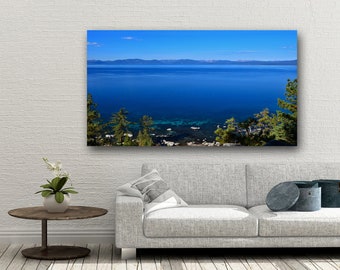 Lake Tahoe Print: Sand Harbor, Sierra Mountains Landscape