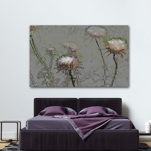 Wild Thistle Dandelion Abstract Art, Magical Wild Thistle Dandelion, Make a Wish, Lucky Art, Gallery Quality Photo Print, choose your size
