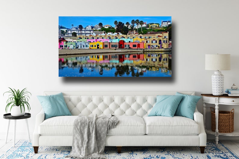 Capitola Beach Photo Print, Colorful Venetian Hotel in Capitola, CA, Colorful Hotel near Santa Cruz, Large Wall Art, Choose your print size image 4