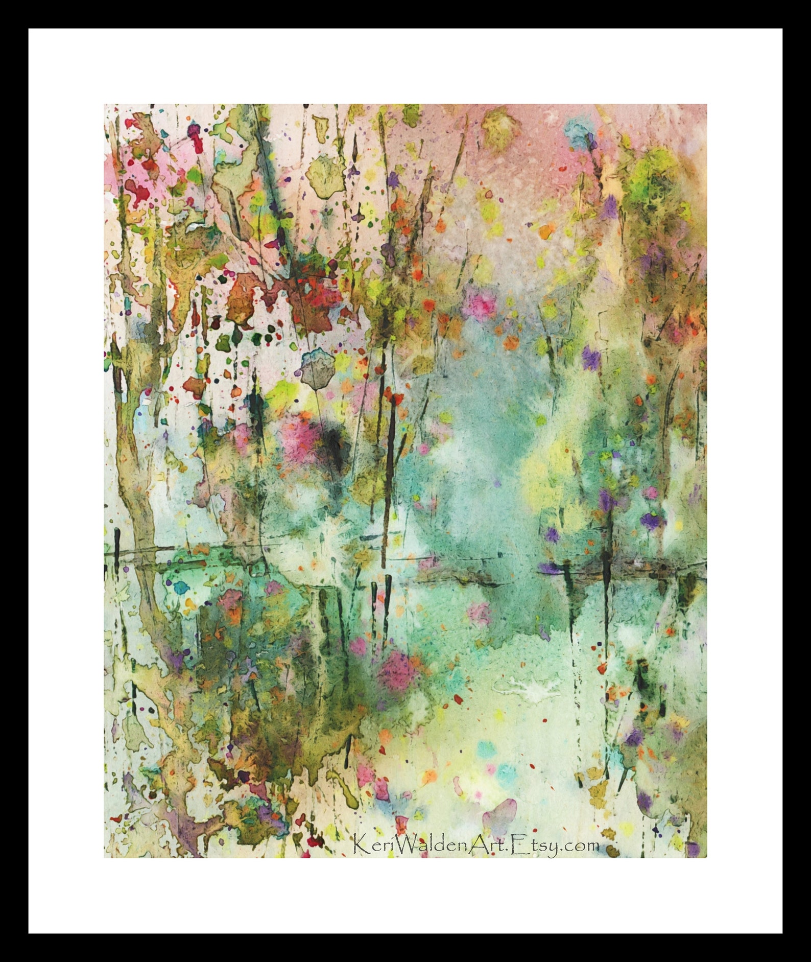 Abstract Watercolor Landscape Art Print, Print From Original Painting