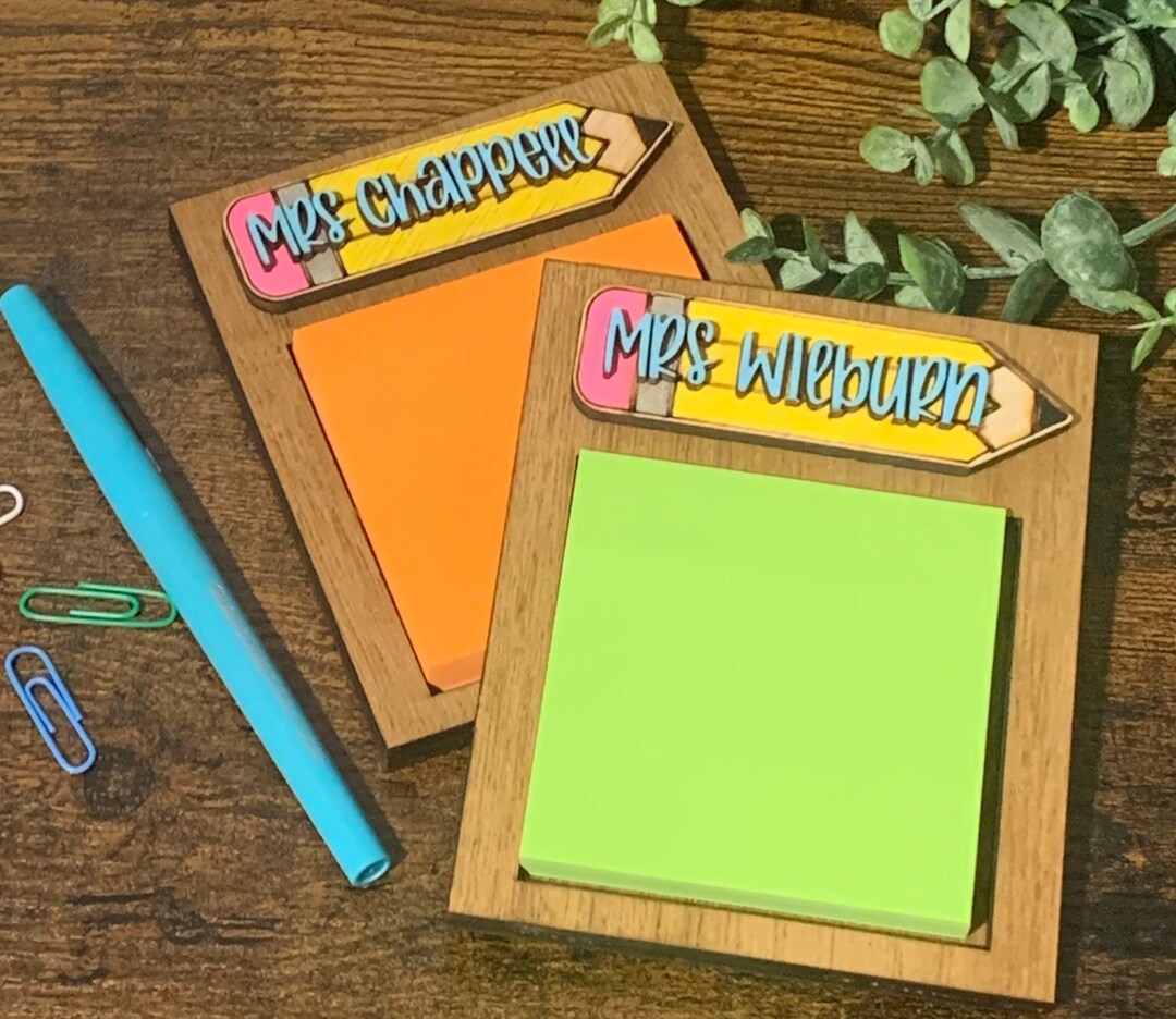 Teacher Note Holder Teacher Gift Desk Accessories Teacher Appreciation