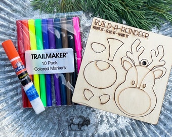 Ornament Craft Kit Color Your Own Ornament Kids Crafts Stocking Stuffer Christmas Craft DIY Kit