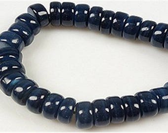 Pearls washers blue/black, irregular, 8.5/3-6 mm by 10