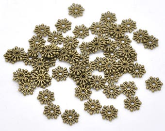 Perles métal bronze intercalaires vendues par lots de 5 perles