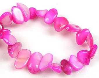 Perlas Nacre, Irregulieres, Fuchsia