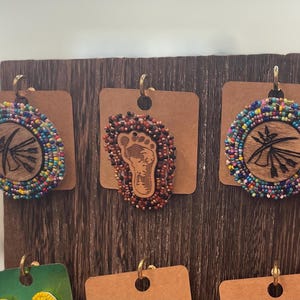 hand beaded decorative pin