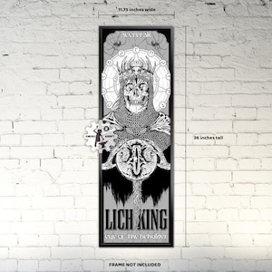 The Lich King Acererak - Eye of the Beholder -  11.75 x 36 Print