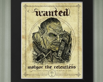 Shadow of Mordor Wanted Poster 8x10