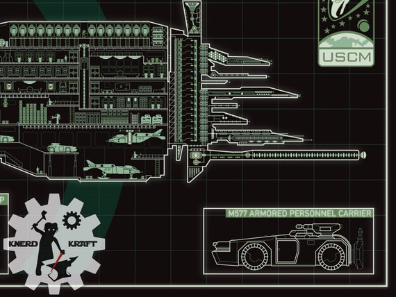 USS Sulaco - Conestoga Class Starship Schematic - Aliens