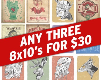 Any Three 8x10&#39;s for 30 dollars
