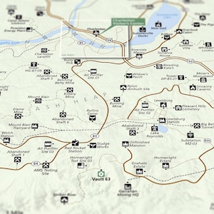 Fallout 76 Appalachian National Park Map Style Print 16x20 inches image 2