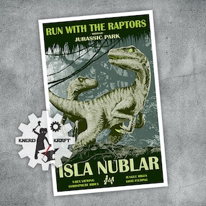 Jurassic Park - Isla Nublar Travel Poster - 11x17