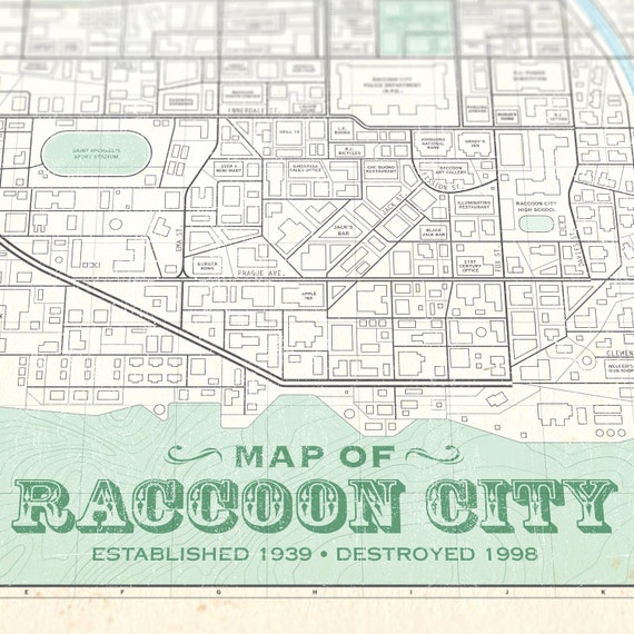 バイオハザード ラクーンシティマップ ポリス地図 ポスター RE:3