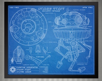 Star Wars Probe Droid - Blueprint Style Print - 8x10