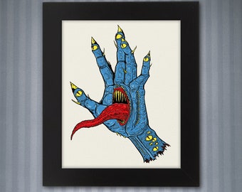 Screaming Hand Demon Art - 8x10