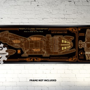 Impresión de esquemas de transporte de clase Firefly (Serenity) - 36x11.75