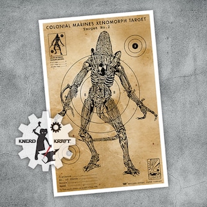 Aliens - Xenomorph Vintage Shooting Target - 11x17
