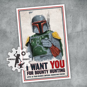Star Wars Bounty Hunter Recruitment Print 11x17 image 1