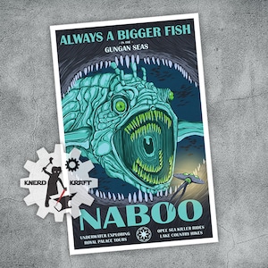 Star Wars - Naboo Travel Poster - Gungan Seas - 11x17