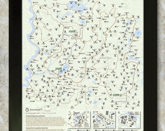 Fallout 76 - Appalachian National Park Map Style Print - 16x20 inches