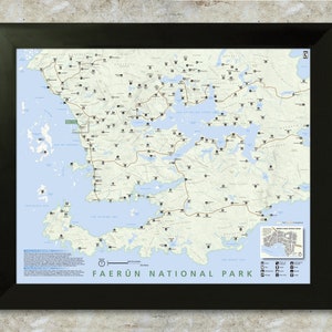 Stub - Nationalpark-Stil-Map - 16 x 20 Poster