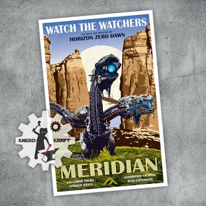 Horizon Zero Dawn - Meridian - Vintage Travel Poster - 11x17