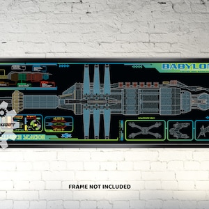 Babylon 5 - Earth Alliance Station - Sci Fi Print (36x11.75)