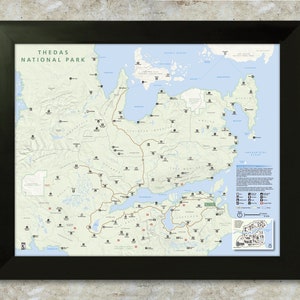Thedas (Dragon Age) - National Park Style Kaart - 16x20 Poster
