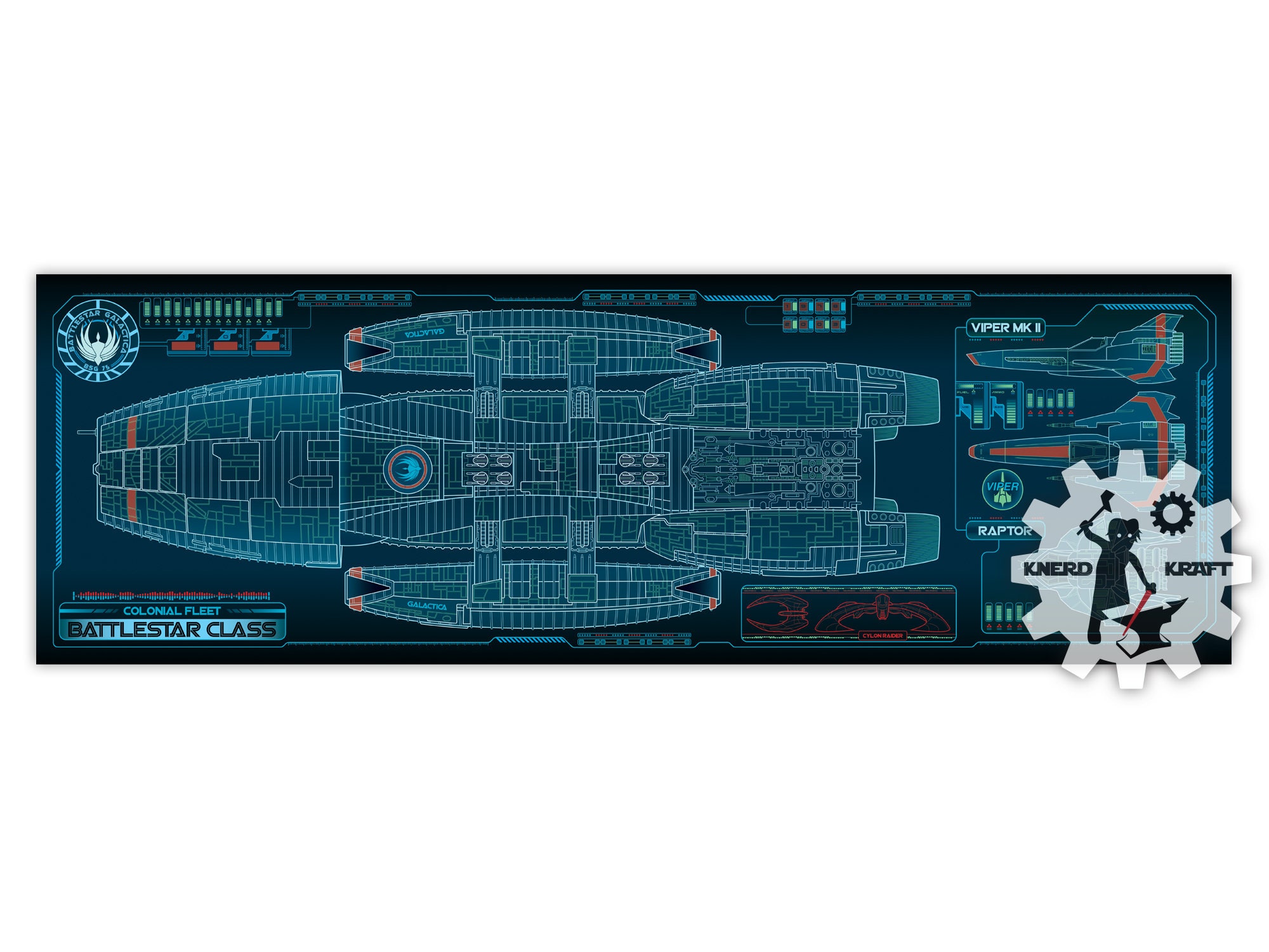 Battlestar Galactica - Battlestar Class Starship - Sci Fi