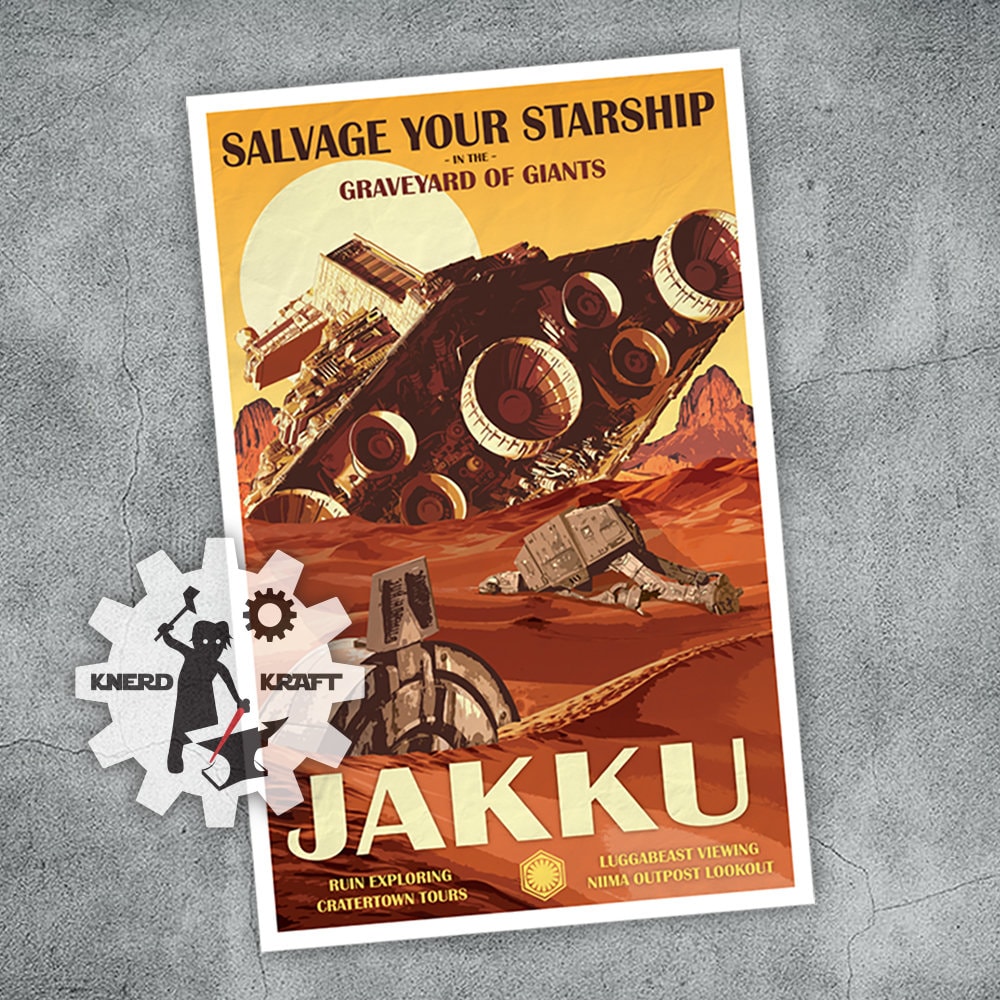 Outpost Locations Pandora Locations Star Wars Jakku Travel Poster